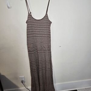 Toad & Co Long Island Organic Cotton Tencel Maxi Dress Women's Brown Size Medium